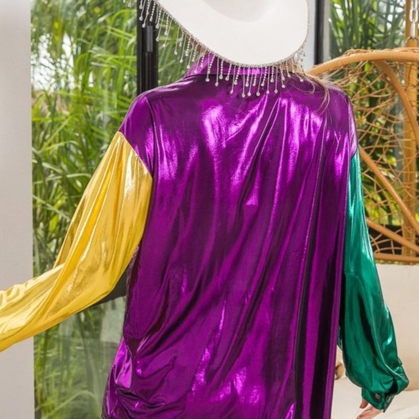 Women's Mardi Gras Colorblock Shirt